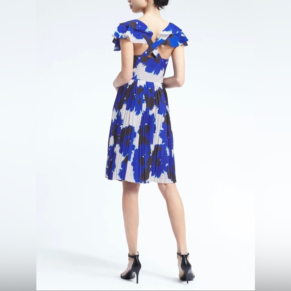 Banana Republic Floral Ruffle Sleeve Dress (NWT, Size 2)